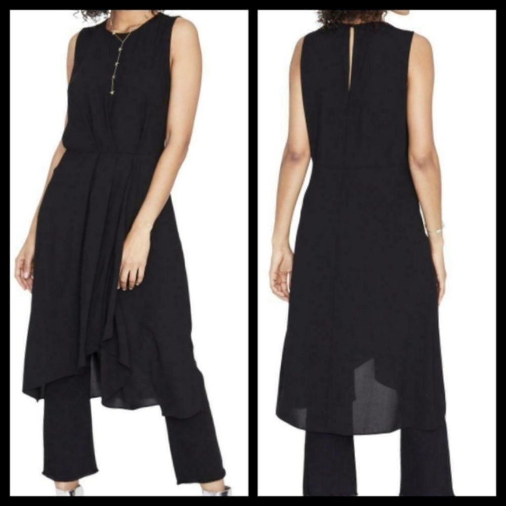 Rachel Rachel Roy Black Sleeveless Tunic Blouse Size Small NWT